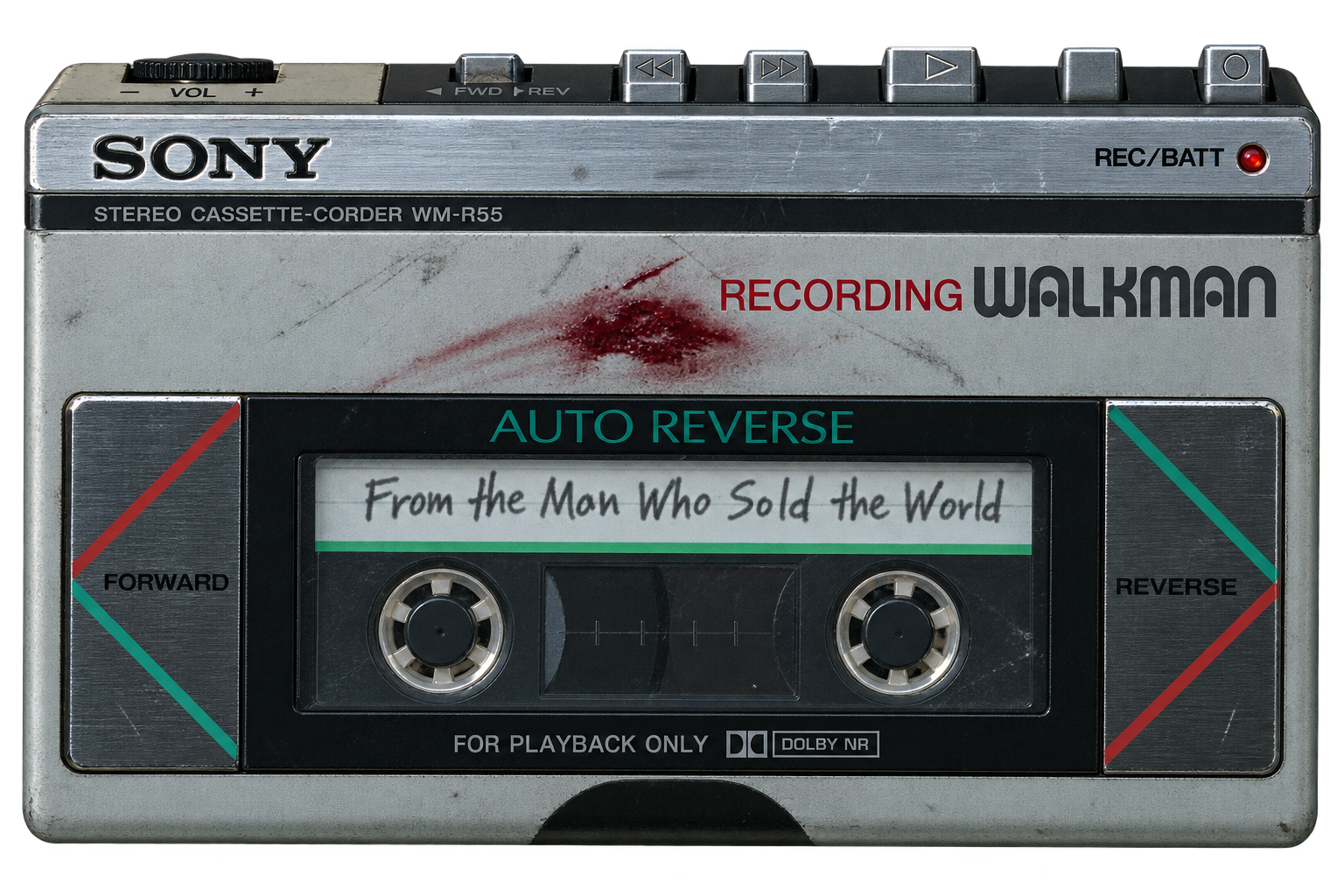 银色 Sony WM-R55 磁带机